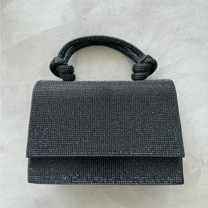 New Zara Black Crystal Sparkling Evening Bag